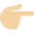 Backhand Index Pointing Right: Medium-Light Skin Tone