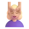Woman Getting Massage: Medium-Light Skin Tone Emoji 💆🏼‍♀️ image - Microsoft 3D Fluent style