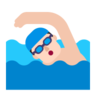Man Swimming: Light Skin Tone Emoji 🏊🏻‍♂️ image - Microsoft Classic 2D style