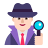 Man Detective: Light Skin Tone Emoji 🕵🏻‍♂️ image - Microsoft Classic 2D style