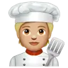 Cook: Medium-Light Skin Tone Emoji 🧑🏼‍🍳 image - WhatsApp style
