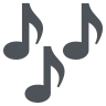Notes de musique multiples Emoji 🎶 image - EmojiTwo style