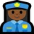 Woman Police Officer: Medium-Dark Skin Tone