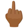 Middle Finger: Medium-Dark Skin Tone Emoji 🖕🏾 image - Google Noto Color style