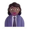 Woman Office Worker: Medium-Dark Skin Tone Emoji 👩🏾‍💼 image - Microsoft 3D Fluent style