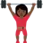 Woman Lifting Weights: Dark Skin Tone