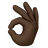 Ok Hand: Dark Skin Tone