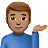 Man Tipping Hand: Medium Skin Tone