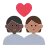 Couple With Heart: Person, Person, Dark Skin Tone, Medium Skin Tone
