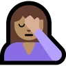 Person Facepalming: Medium Skin Tone Emoji 🤦🏽 image - Microsoft Windows 10 Segoe UI Emoji style