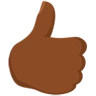 Thumbs Up: Medium-Dark Skin Tone Emoji 👍🏾 image - Facebook Messenger (2016) style