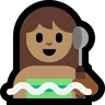 Woman In Steamy Room: Medium Skin Tone Emoji 🧖🏽‍♀️ image - Microsoft Windows 10 Segoe UI Emoji style