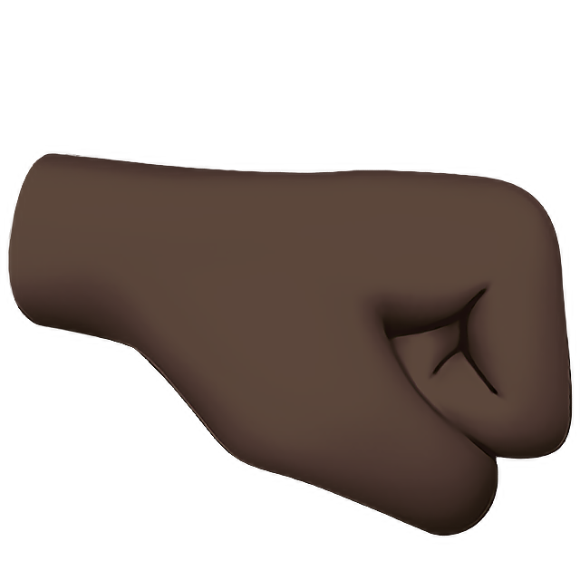 Right-Facing Fist: Dark Skin Tone