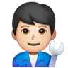 Man Mechanic: Light Skin Tone Emoji 👨🏻‍🔧 image - Samsung style