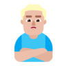 Man Pouting: Medium-Light Skin Tone Emoji 🙎🏼‍♂️ image - Microsoft Classic 2D style