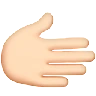 Rightwards Hand: Light Skin Tone Emoji 🫱🏻 image - Apple style