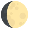 Símbolo de la luna gibosa depilación Emoji 🌔 image - EmojiTwo style