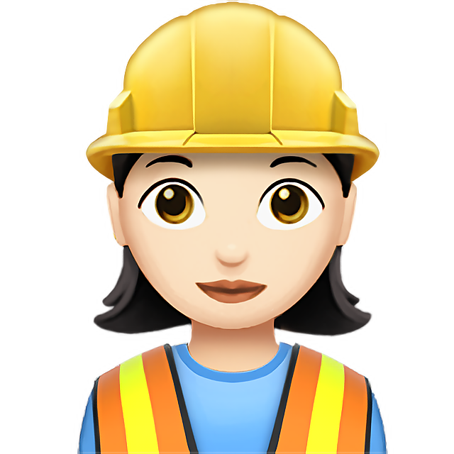 Woman Construction Worker: Light Skin Tone