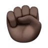 Raised Fist: Dark Skin Tone Emoji ✊🏿 image - Samsung style