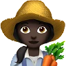 Woman Farmer: Dark Skin Tone Emoji 👩🏿‍🌾 image - Apple style