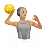 Person Playing Water Polo: Medium-Light Skin Tone