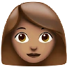 Woman: Medium Skin Tone Emoji 👩🏽 image - Apple style