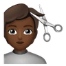 Person Getting Haircut: Medium-Dark Skin Tone Emoji 💇🏾 image - Huawei Harmony OS style