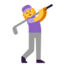 Woman Golfing Emoji 🏌️‍♀️ image - Microsoft Classic 2D style