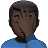 Man Facepalming: Dark Skin Tone