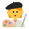 Artist Emoji 🧑‍🎨 image - Tossface style