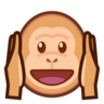 聞こえない猿 Emoji 🙉 image - Emojidex style