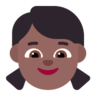 Girl: Medium-Dark Skin Tone Emoji 👧🏾 image - Microsoft Classic 2D style