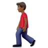 Man Walking: Medium-Dark Skin Tone Emoji 🚶🏾‍♂️ image - Apple style