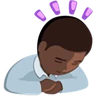 Person Bowing: Dark Skin Tone Emoji 🙇🏿 image - Facebook Messenger (2016) style
