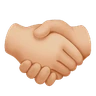 Handshake: Medium-Light Skin Tone Emoji 🤝🏼 image - Huawei Harmony OS style