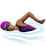 Woman Swimming: Medium Skin Tone Emoji 🏊🏽‍♀️ image - Apple style