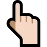 Backhand Index Pointing Up: Light Skin Tone Emoji 👆🏻 image - Microsoft Windows 10 Segoe UI Emoji style