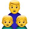 Family: Man, Boy, Boy Emoji 👨‍👦‍👦 image - Apple style