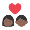 Kiss: Woman, Man, Medium-Dark Skin Tone Emoji 👩🏾‍❤️‍💋‍👨🏾 image - Tossface style
