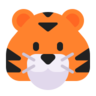 虎脸 Emoji 🐯 image - Microsoft Classic 2D style