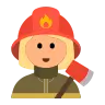 Woman Firefighter: Medium-Light Skin Tone Emoji 👩🏼‍🚒 image - Tossface style