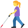 Woman With White Cane Emoji 👩‍🦯 image - Twitter / X (Twemoji) style