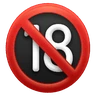 Emoji Nessuno sotto il simbolo di diciotto anni 🔞 image - Huawei Harmony OS style
