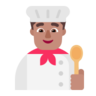 Man Cook: Medium Skin Tone Emoji 👨🏽‍🍳 image - Microsoft Classic 2D style