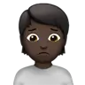 Person Frowning: Dark Skin Tone Emoji 🙍🏿 image - Apple style
