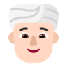 Person Wearing Turban: Light Skin Tone Emoji 👳🏻 image - Microsoft Classic 2D style