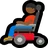 Man In Motorized Wheelchair: Medium-Dark Skin Tone