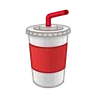 Vaso con pajita