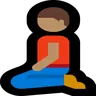 Man Kneeling: Medium Skin Tone Emoji 🧎🏽‍♂️ image - Microsoft Windows 10 Segoe UI Emoji style