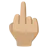 Middle Finger: Medium-Light Skin Tone